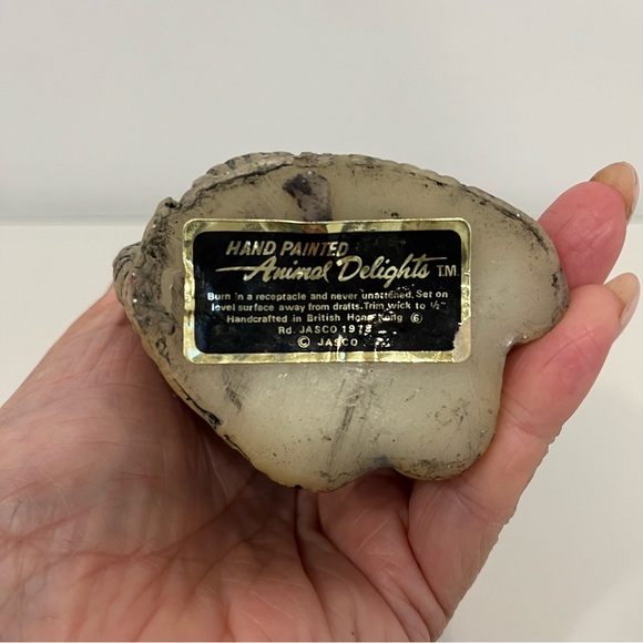 Set of 2 Animal Delights Vintage Hand Painted Wax Candles Kitten Monkey NEW 5” - Picture 6 of 10